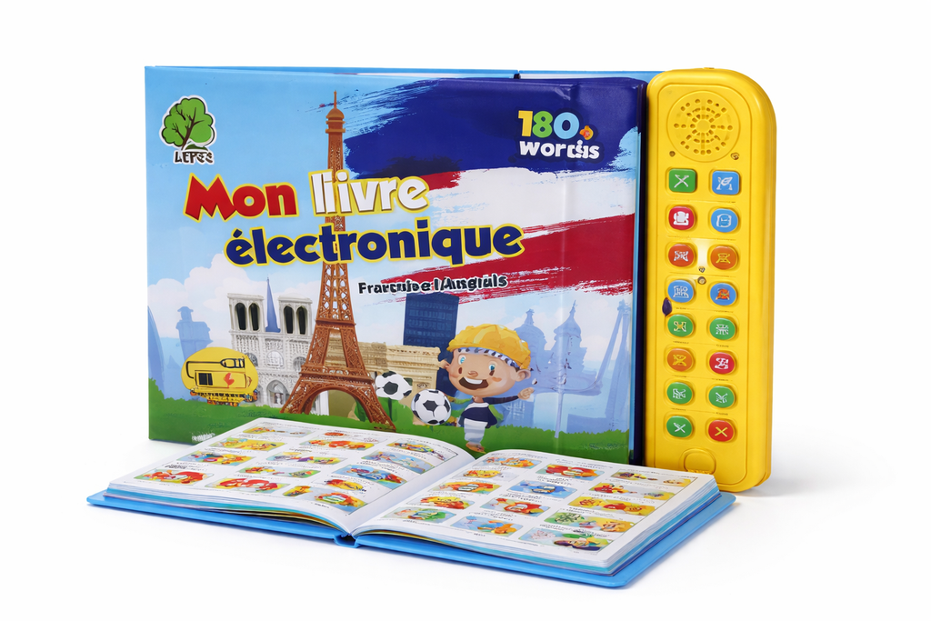 Livre Éducatif Électronique Bilingue Français Anglais – 180 Mots – Apprentissage Enfant