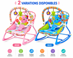 iBaby Transat Bébé Évolutif 2 en 1 avec Musique & Vibrations – Rose ou Bleu