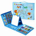 Coffret Dessin & Peinture Super Mega Art Set 208 Pièces – Kit Créatif Complet pour Enfants 3 Ans et +