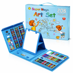 Coffret Dessin & Peinture Super Mega Art Set 208 Pièces – Kit Créatif Complet pour Enfants 3 Ans et +
