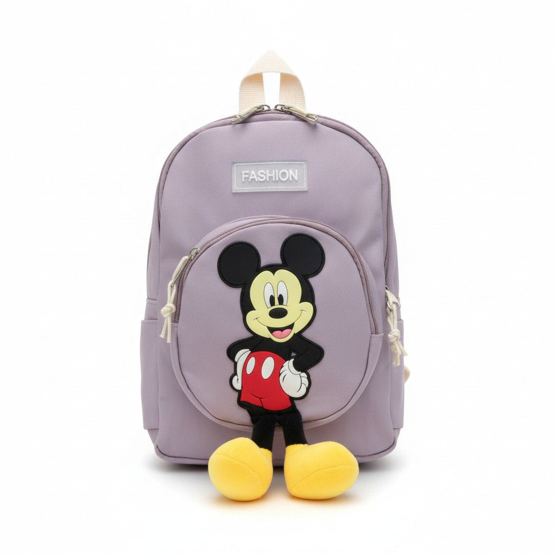 Sac à Dos Crèche-Garderie & Petite Section Mickey Lilas avec Jambes 3D – 30 × 23 × 10 cm