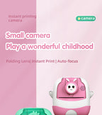 Appareil Photo Instantané Enfant – Caméra HD 2.0” avec Impression Thermique – Carte 32GB Incluse – Rose