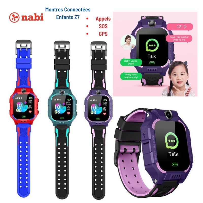 Nabi Montre Connectée Z7 – SOS – Traceur GPS – Carte SIM – Vert