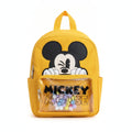 Sac à Dos Maternelle Mickey Jaune avec Poche Transparente – 35 × 25 × 12 cm