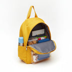 Sac à Dos Maternelle Mickey Jaune avec Poche Transparente – 35 × 25 × 12 cm