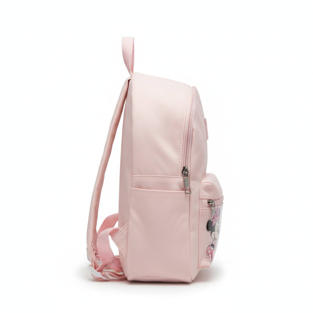 Sac à Dos Minnie Maternhelle Rose avec Poche Transparente – 35 × 25 × 12 cm
