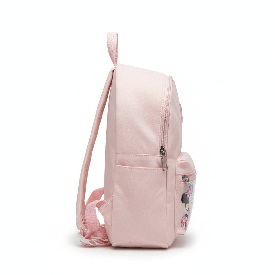Sac à Dos Minnie Maternhelle Rose avec Poche Transparente – 35 × 25 × 12 cm